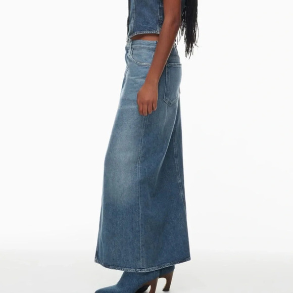 Agolde Leif Denim Maxi Skirt Size 24 NWT - Picture 2 of 7